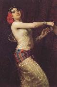 Otto Pilny Danseuse au tambourin (mk32) oil painting